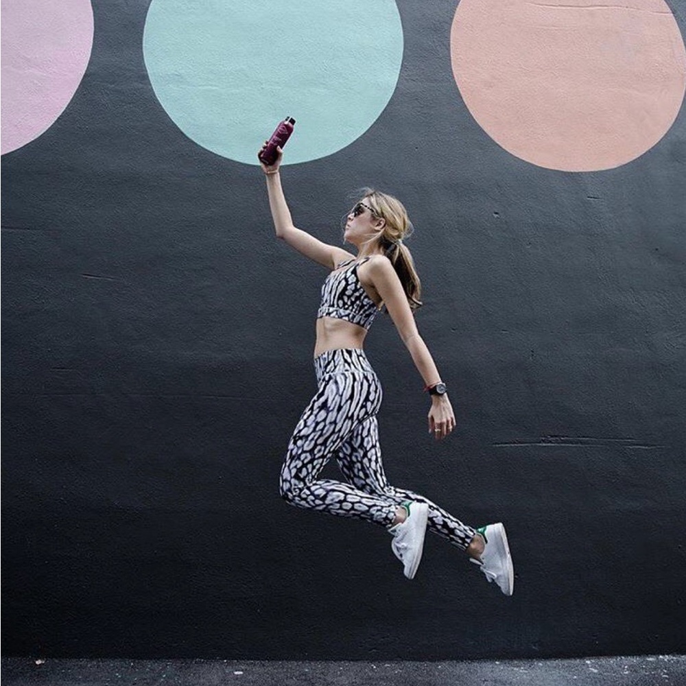 Peony and Me Animal Print Yoga Leggings -Size Small - Athleisure